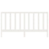 Bed Headboard White 206x4x100 cm Solid Wood Pine