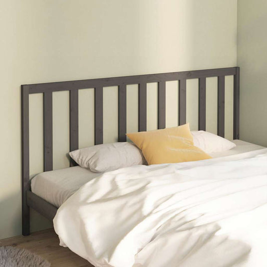 Bed Headboard | Grey | Solid Pine Wood | 206 cm | Appealing Design