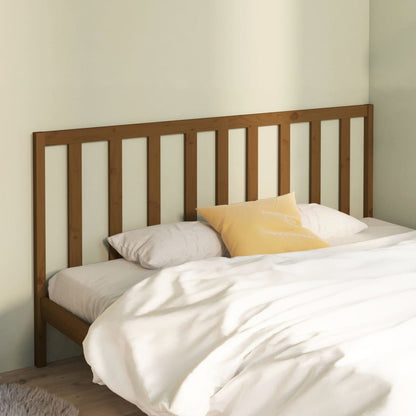 Bed Headboard Honey Brown 206x4x100 cm Solid Wood Pine