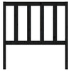 Bed Headboard Black 81x4x100 cm Solid Wood Pine