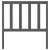 Bed Headboard Grey 96x4x100 cm Solid Wood Pine