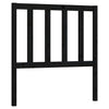 Bed Headboard Black 96x4x100 cm Solid Wood Pine