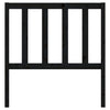 Bed Headboard Black 96x4x100 cm Solid Wood Pine