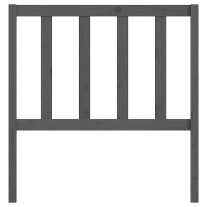 Bed Headboard Grey 106x4x100 cm Solid Wood Pine
