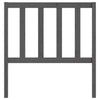 Bed Headboard Grey 106x4x100 cm Solid Wood Pine