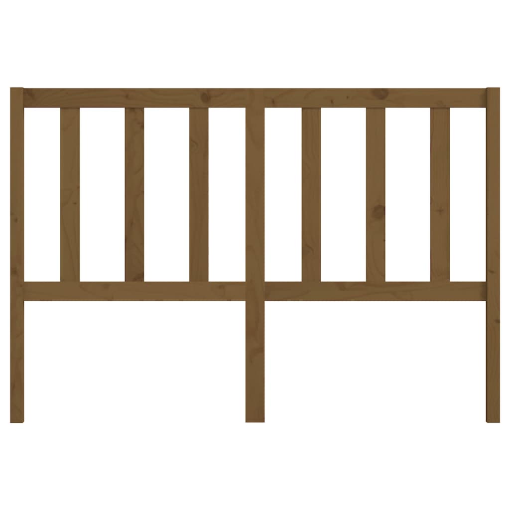 Bed Headboard Honey Brown 126x4x100 cm Solid Wood Pine