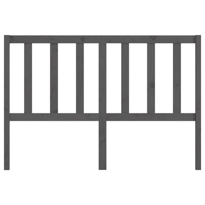 Bed Headboard Grey 146x4x100 cm Solid Wood Pine