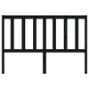 Bed Headboard Black 146x4x100 cm Solid Wood Pine