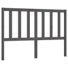 Bed Headboard Grey 156x4x100 cm Solid Wood Pine
