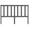 Bed Headboard Grey 166x4x100 cm Solid Wood Pine