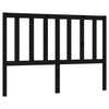 Bed Headboard Black 166x4x100 cm Solid Wood Pine