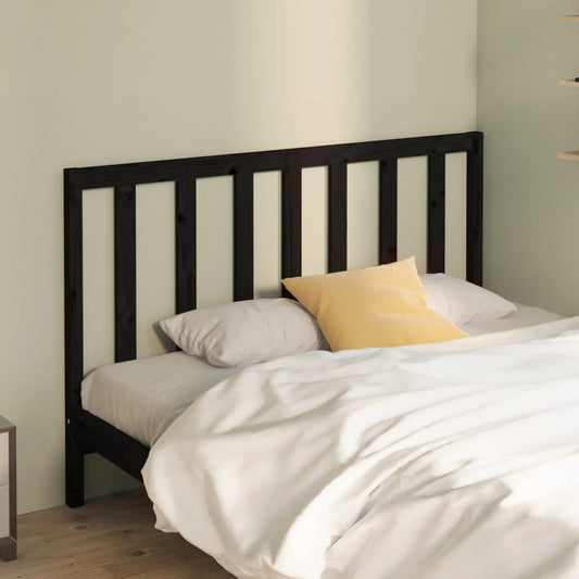 Bed Headboard | Black | Solid Pine wood | Standard King