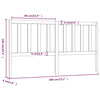Bed Headboard Grey 186x4x100 cm Solid Wood Pine