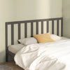Bed Headboard Grey 186x4x100 cm Solid Wood Pine