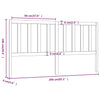 Bed Headboard White 206x4x100 cm Solid Wood Pine