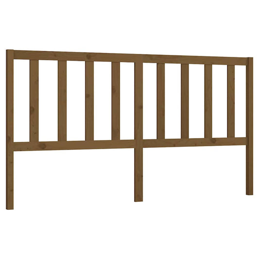 Bed Headboard | Honey brown | Solid pine wood | 206x4x100 cm