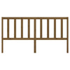 Bed Headboard Honey Brown 206x4x100 cm Solid Wood Pine