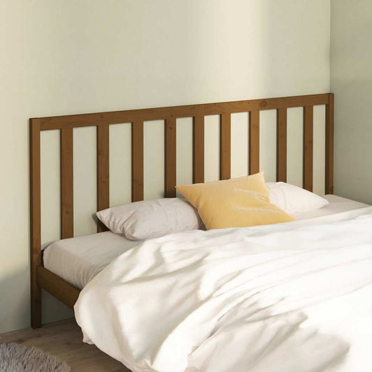 Bed Headboard | Honey brown | Solid pine wood | 206x4x100 cm
