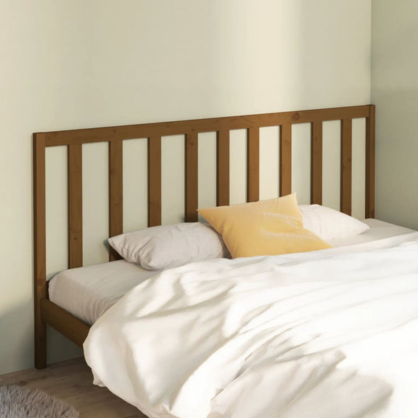 Bed Headboard Honey Brown 206x4x100 cm Solid Wood Pine