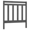 Bed Headboard Grey 96x4x100 cm Solid Wood Pine