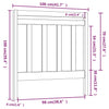 Bed Headboard White 106x4x100 cm Solid Wood Pine
