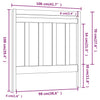 Bed Headboard Grey 106x4x100 cm Solid Wood Pine