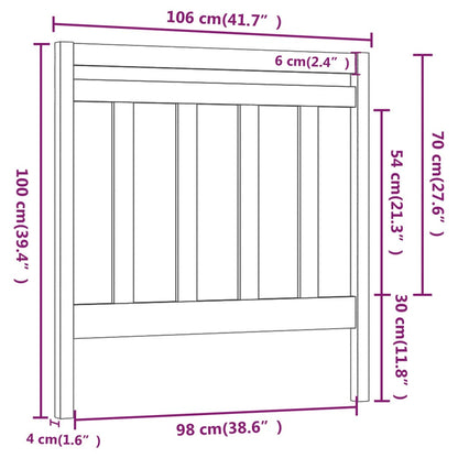 Bed Headboard | Honey brown | Solid pine wood | Standard | Bed Headboard