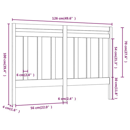 Bed Headboard | Honey brown | Solid Pine Wood | Standard for double bed