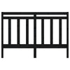 Bed Headboard Black 126x4x100 cm Solid Wood Pine