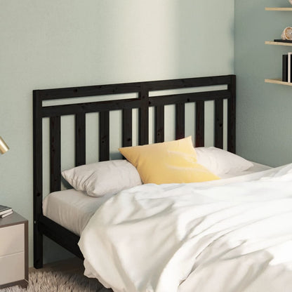 Bed Headboard | Black | Solid pine wood | 126 cm | Bed Headboard