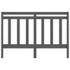Bed Headboard Grey 141x4x100 cm Solid Wood Pine