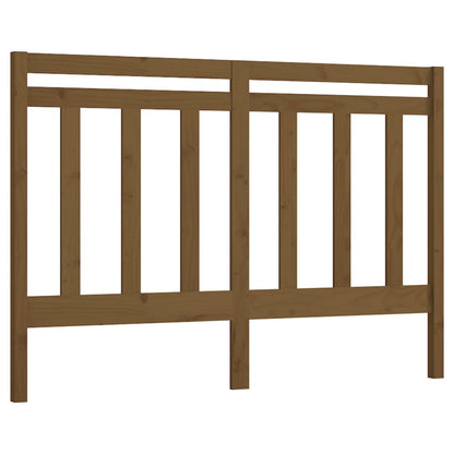 Bed Headboard | Honey brown | Solid pine wood | 141 cm x 4 cm x 100 cm