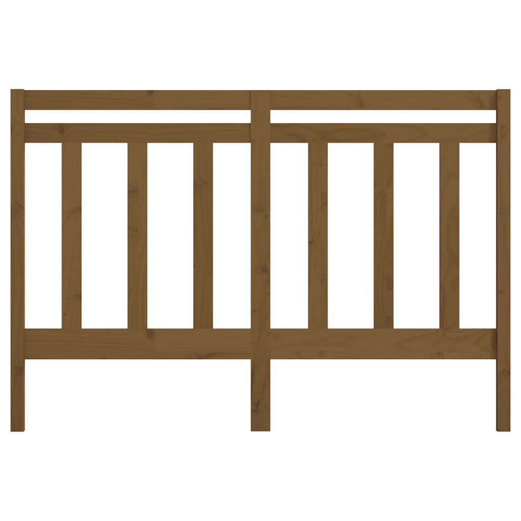 Bed Headboard | Honey brown | Solid pine wood | 141 cm x 4 cm x 100 cm