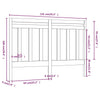Bed Headboard Honey Brown 141x4x100 cm Solid Wood Pine