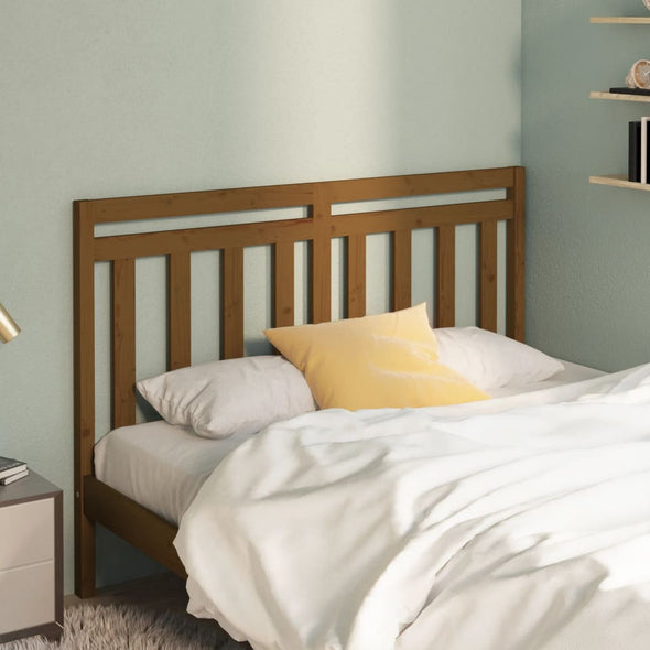 Bed Headboard Honey Brown 141x4x100 cm Solid Wood Pine