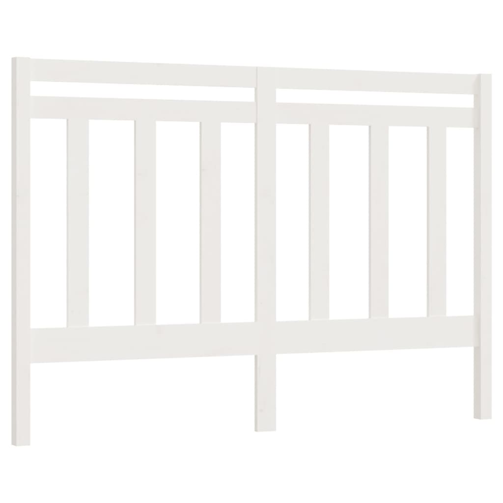 Bed Headboard | White | Solid Pine Wood | 156x4x100 cm | Appealing Design