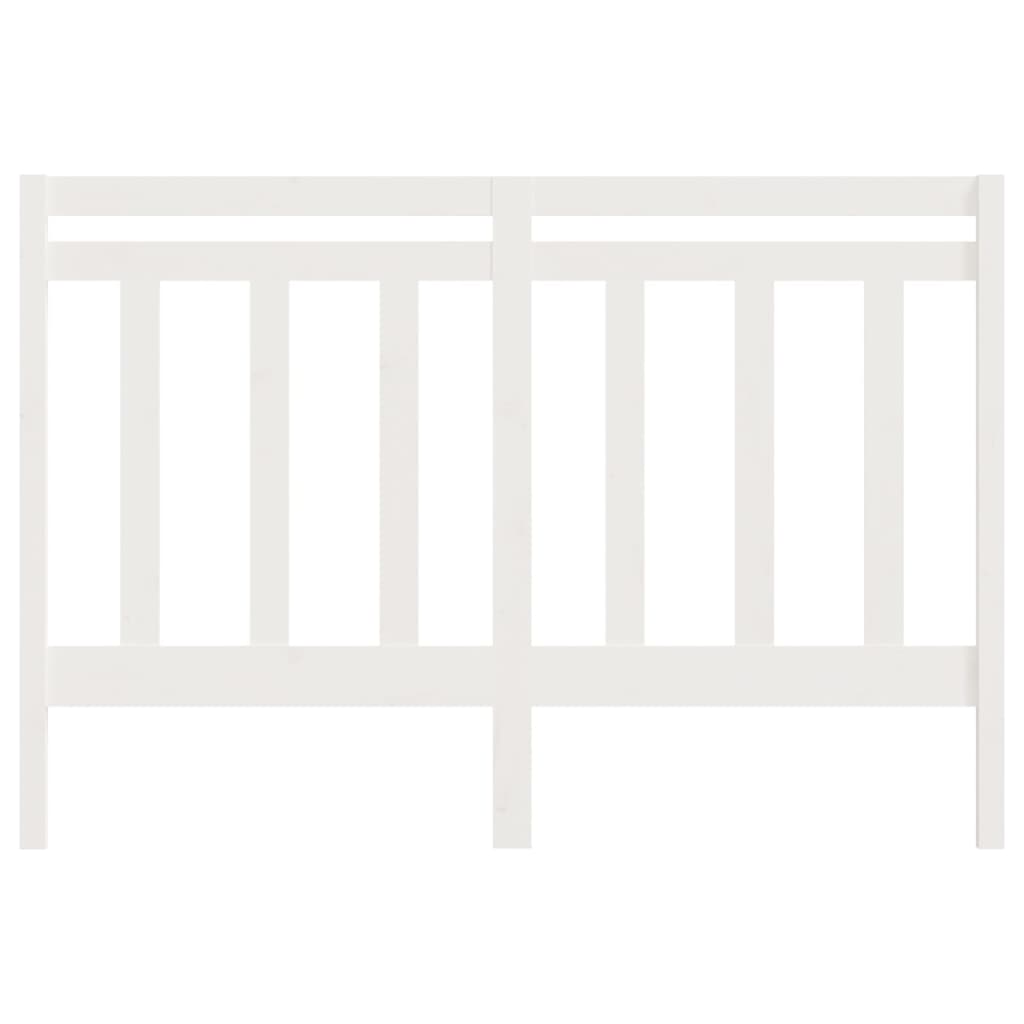 Bed Headboard | White | Solid Pine Wood | 156x4x100 cm | Appealing Design