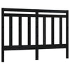 Bed Headboard Black 156x4x100 cm Solid Wood Pine