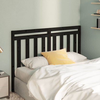 Bed Headboard | Black | Solid pine wood | 156 cm width | Sturdy
