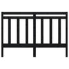 Bed Headboard Black 156x4x100 cm Solid Wood Pine