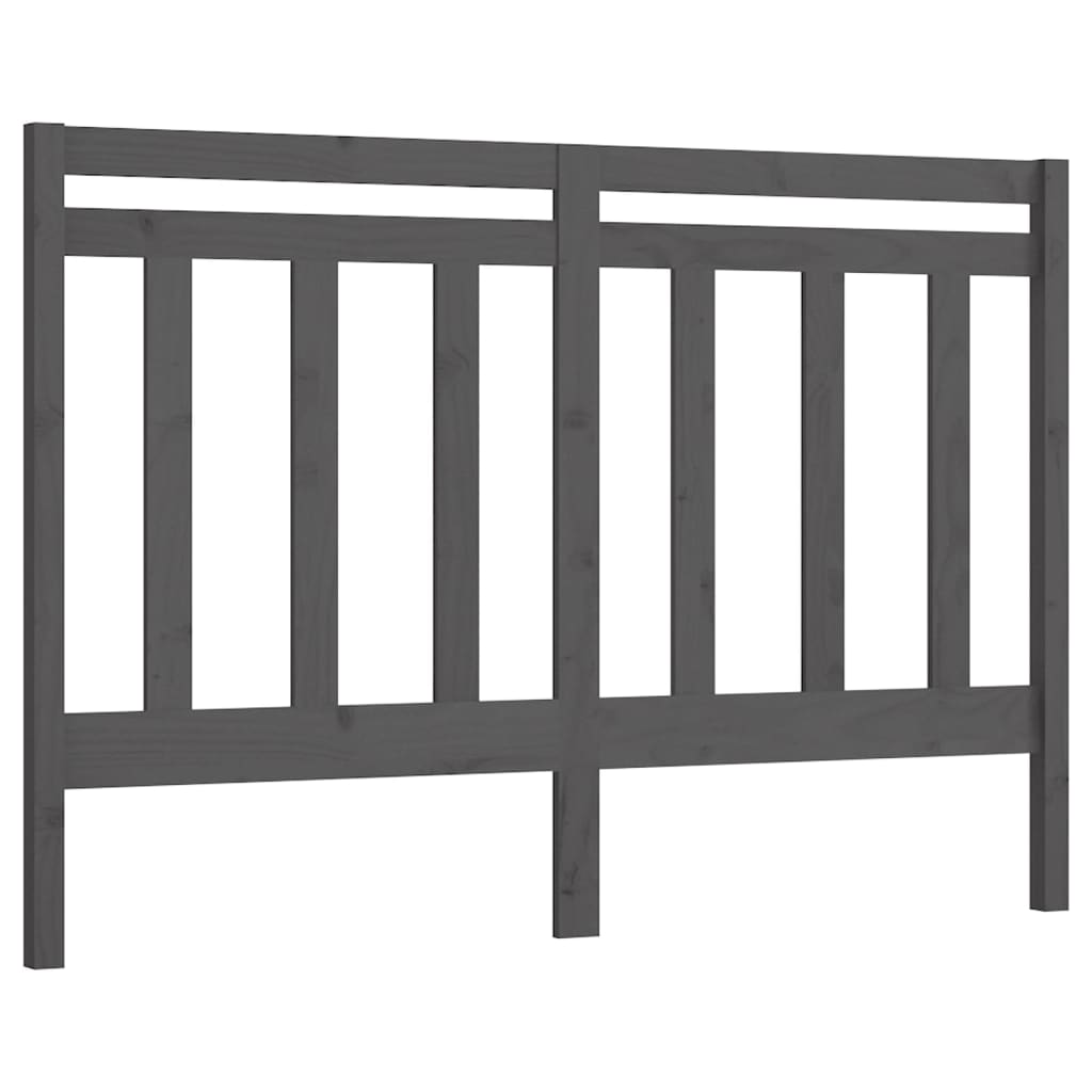 Bed Headboard | Grey | Solid pinewood | 166 x 4 x 100 cm | Simple