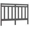 Bed Headboard Grey 166x4x100 cm Solid Wood Pine