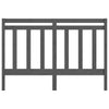 Bed Headboard Grey 166x4x100 cm Solid Wood Pine