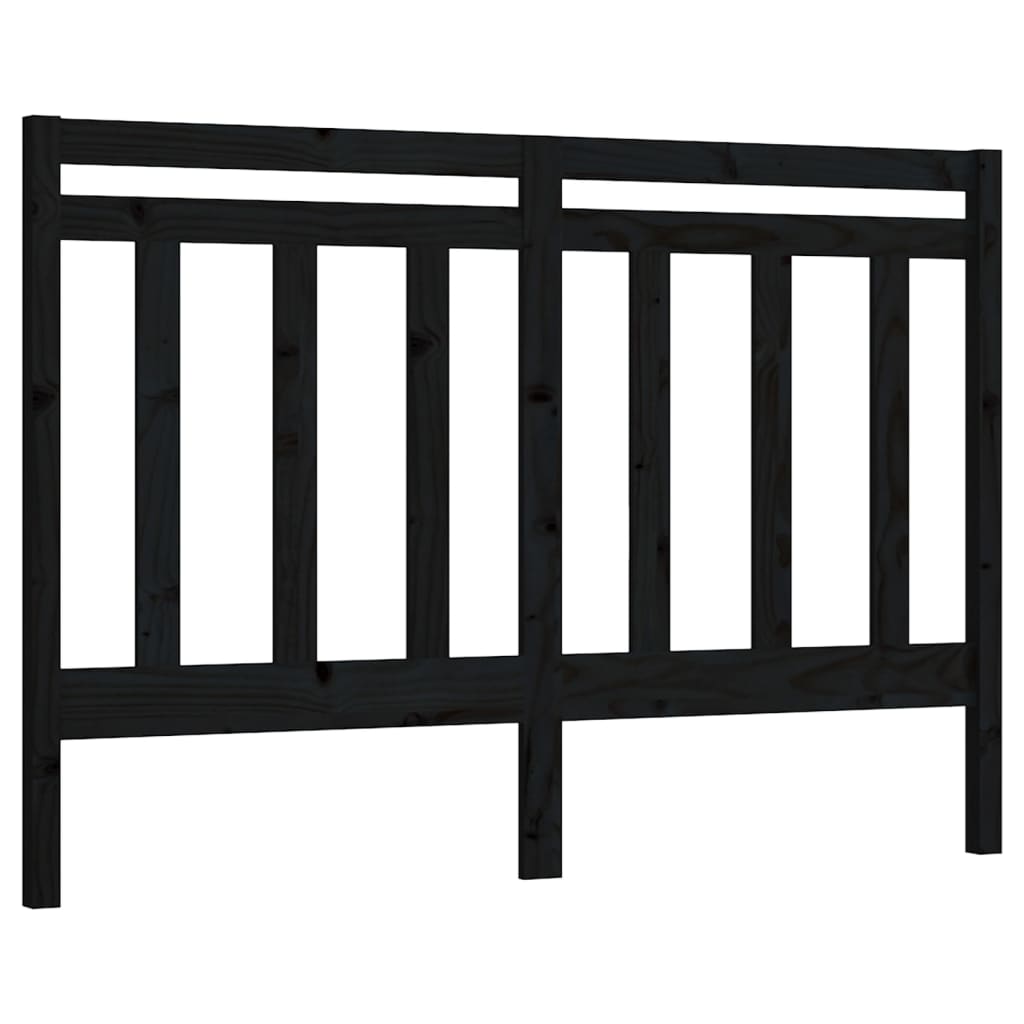 Bed Headboard | Black | Solid Pine wood