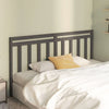 Bed Headboard Grey 186x4x100 cm Solid Wood Pine