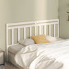 Bed Headboard White 206x4x100 cm Solid Wood Pine