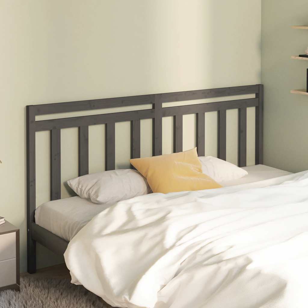 Bed Headboard | Grey | Solid pine wood | Large | Durable | Bed Headboard