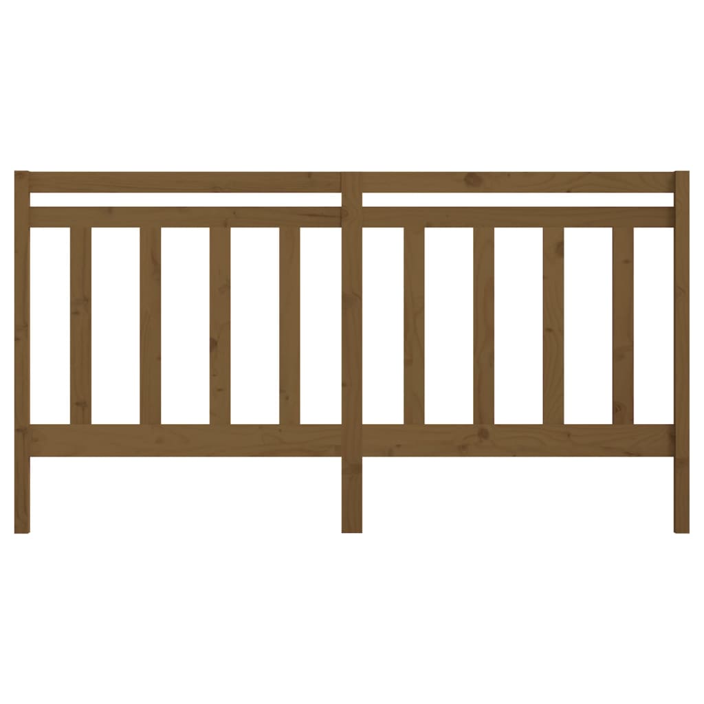 Bed Headboard | Honey Brown | Solid Pine Wood | 206 cm wide
