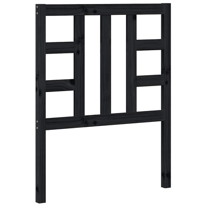 Bed Headboard | Black | Solid Pine Wood | 81 x 4 x 100 cm | Bed Headboard