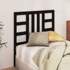 Bed Headboard Black 81x4x100 cm Solid Wood Pine